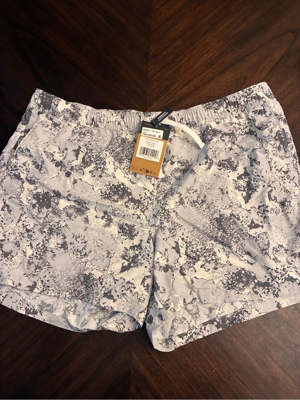 The North Face Mens Action Short 2.0, XXLHigh Rise Grey Moss Camo Print New